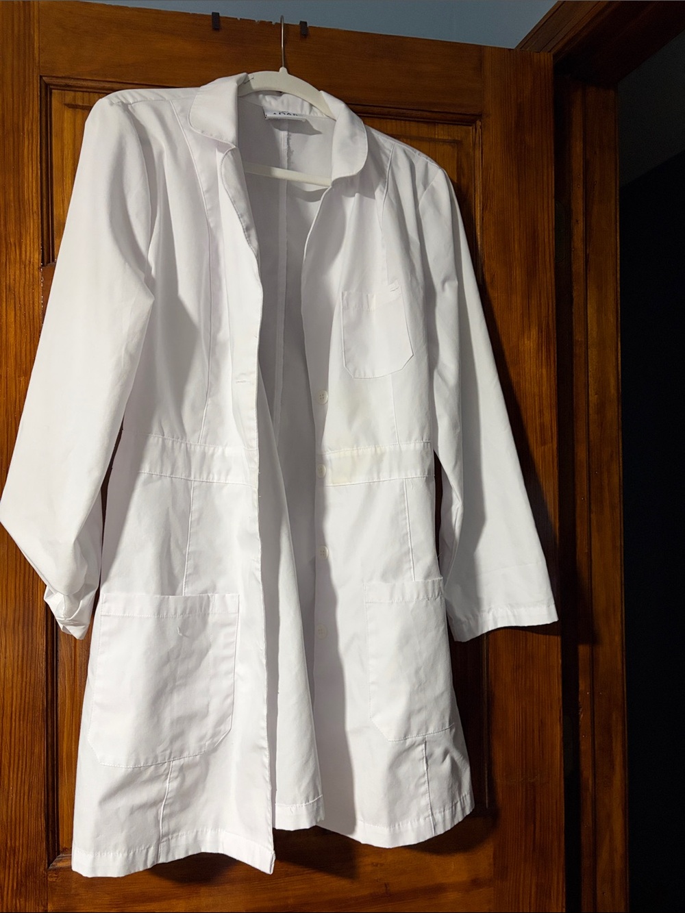 Classic White Open-Front Trench Coat by